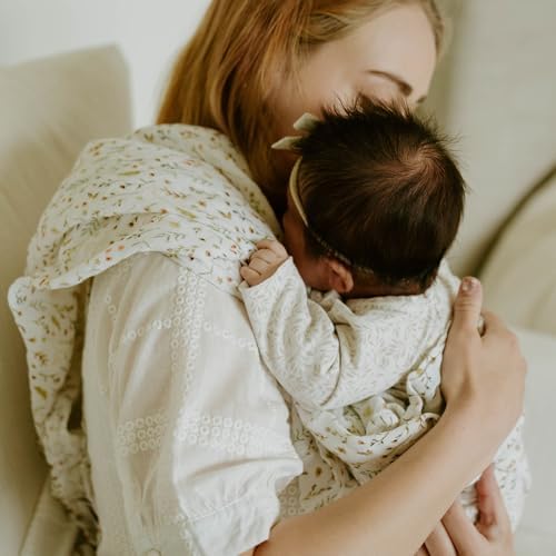 Little Unicorn 100% Natural Organic Cotton Muslin Swaddle Blanket 2 Pack | - Image 7
