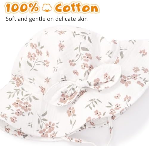 Baby Sun Hat Infant Toddler Girl Kids Sun Protection Beach Bucket Hats - Image 5