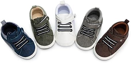 Meckior Toddler Baby Boys Girls High Tops Ankle Sneakers Soft Anti-Slip Sole PU - Image 2