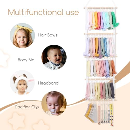 POVETIRE Headband Holder for Girls Baby Headband Organizer Head Bands Hair - Image 4