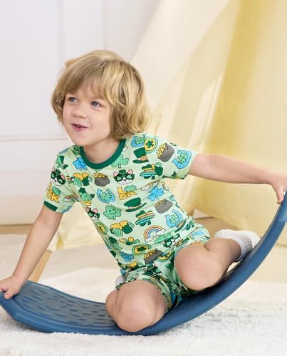 babee Reshinee Bamboo Viscose Toddler Boys Pajamas Set, Short Sleeve Kids - Image 6