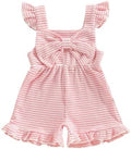 Little Girl Romper Toddler Overalls Summer Bow Jumpsuit Boho Outfit 6M-5T by Nibbcoa