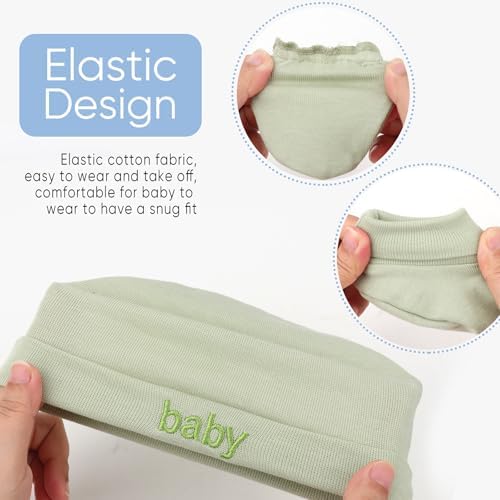 BQUBO Newborn Baby Hat Mittens Socks Set Infant Cotton Beanie Gloves Thick Warm - Image 6