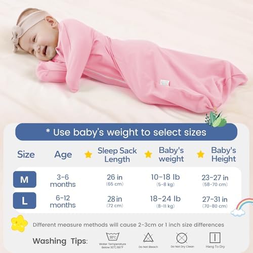 ZIGJOY Swaddle Sleep Sack 3-6 Months, 1.0 Tog Cotton Baby Swaddle Blanket - Image 5