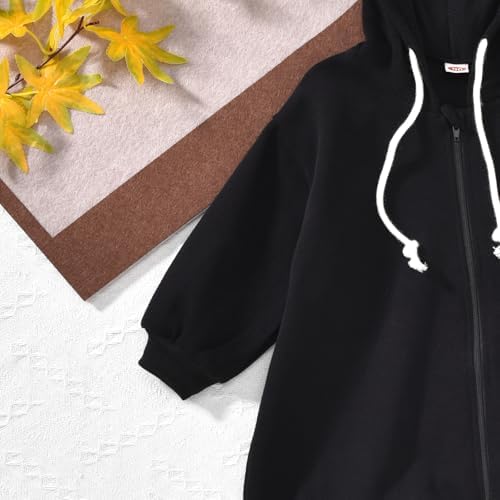 Unutiylo Unisex Baby Boys Girls Long Sleeve Infant Baby Zipper Hooded Jumpsuits - Image 6