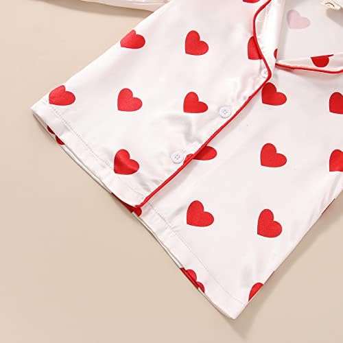 Kids Baby Girl Boy Satin Pajamas Set Button Down Sleep Shirt Top+Long Pants - Image 6