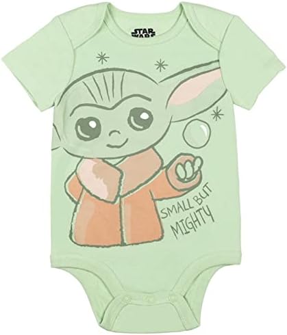 STAR WARS Baby 5-Pack Short Sleeve Bodysuits Newborn to Infant - Image 6