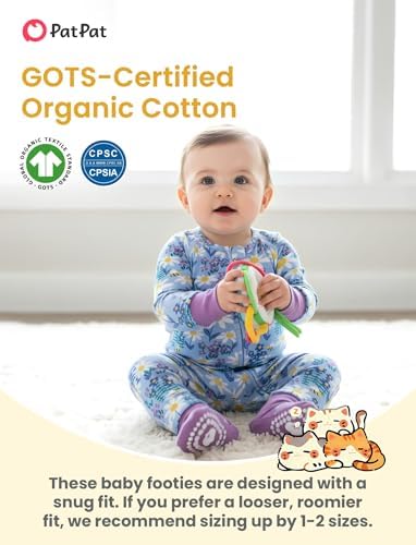 PATPAT Organic Cotton Baby Footie Pajamas - Image 2