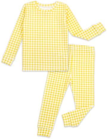 moimoln Cotton Modal Baby Toddler Pajamas Check Solid Leopard 6M-8Y by moimoln