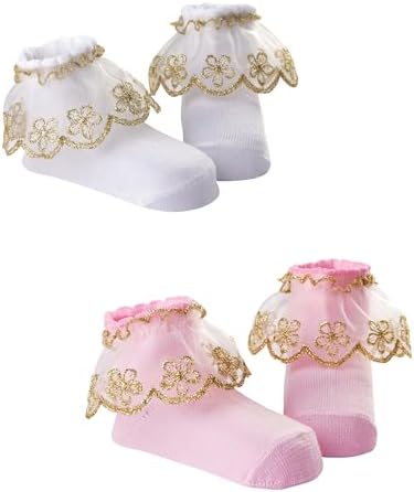 PrinceSasa Little Baby Girl Princess Lace Ruffles Socks Set by PrinceSasa