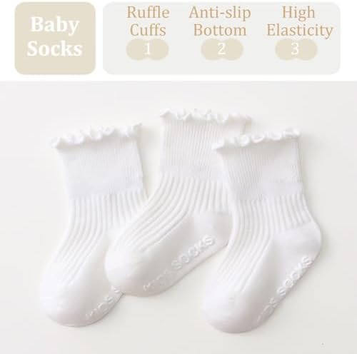 Toddler Girl Ruffle Socks Baby Girls Knee High Socks - Image 4