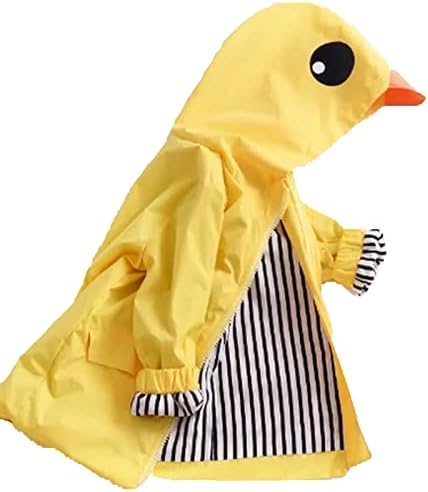 Toddler Baby Boy Girl Duck Rain Jacket Cute Cartoon Yellow Raincoat Hoodie Kids by Admireme