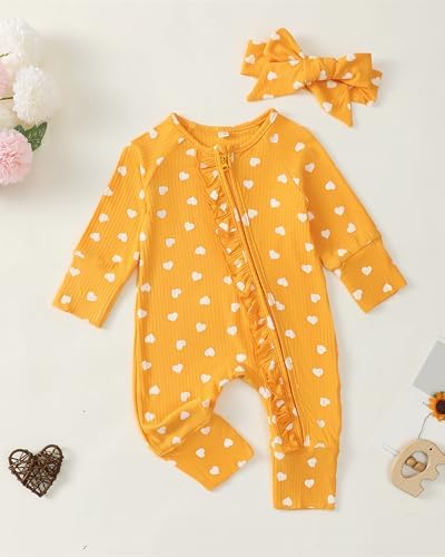 Mikrdoo Newborn Baby Girl Clothes Long Sleeve Romper - Image 2
