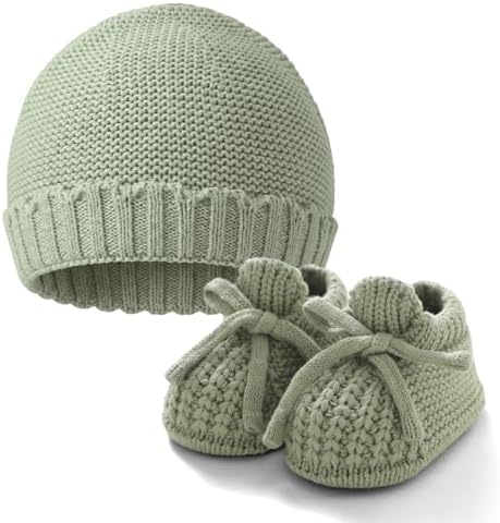 Baby Booties with Hat Set by DovFanny