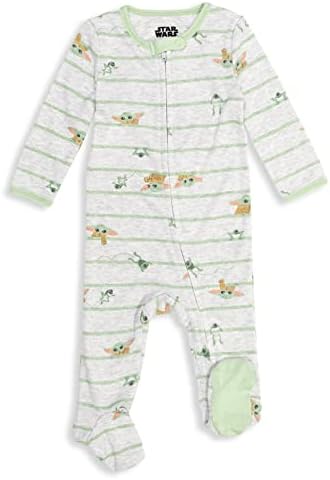 STAR WARS The Mandalorian Grogu Baby 2-Pack Footed One Piece Sleep N' Play - Image 3