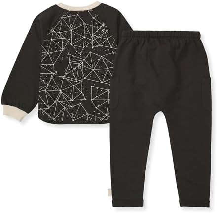 Burt's Bees Baby Boys Shirt and Pant Set, Long Sleeve Top & Bottom Outfit Bundle - Image 3