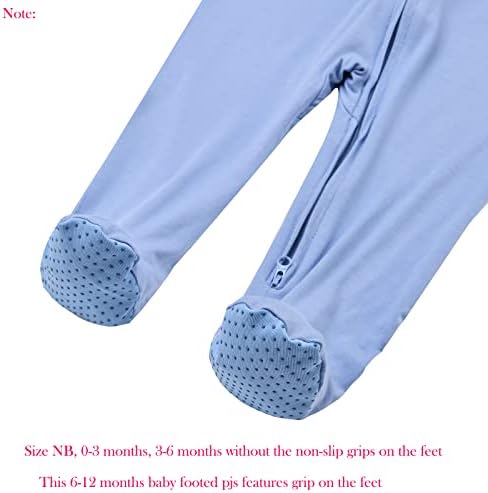 Aablexema Baby Rayon of Bamboo Footed Pajamas Zipper - Image 4