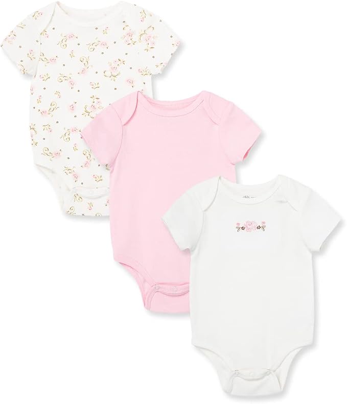 Little Me Clothes for Baby Girls' 3-Pack 100% Cotton Bodysuits by LittleMeChildrensApparel
