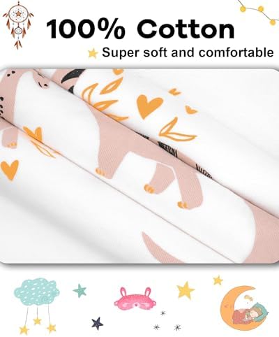 DAUGHTER QUEEN Girls Summer Pajamas Set 4 Pieces 100% Cotton Sleepwear Size 18 - Image 6