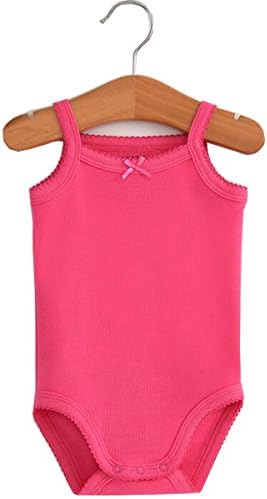 Girls Spaghetti Strap Bodysuit Sleeveless Tank Top Cotton One-Pieces Pack of - Image 3