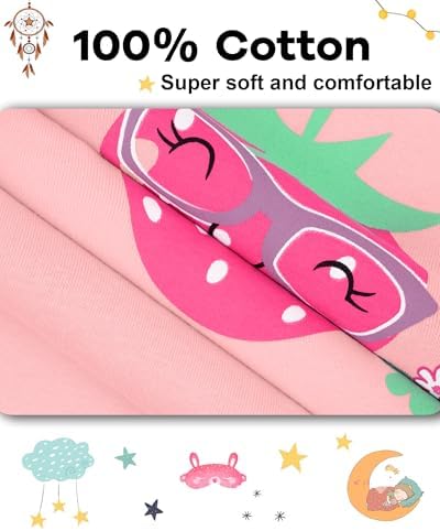 DAUGHTER QUEEN Girls Summer Pajamas Set 4 Pieces 100% Cotton Sleepwear Size 18 - Image 5
