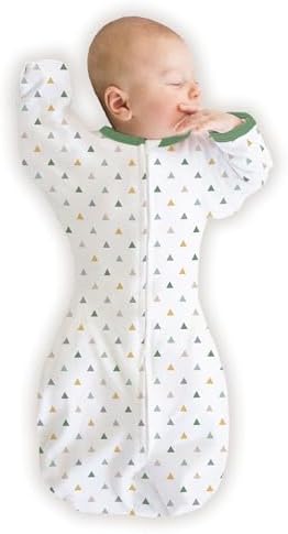 SwaddleDesigns Organic Transitional Swaddle Sack, Arms Up Half-Length Sleeves & by SwaddleDesigns