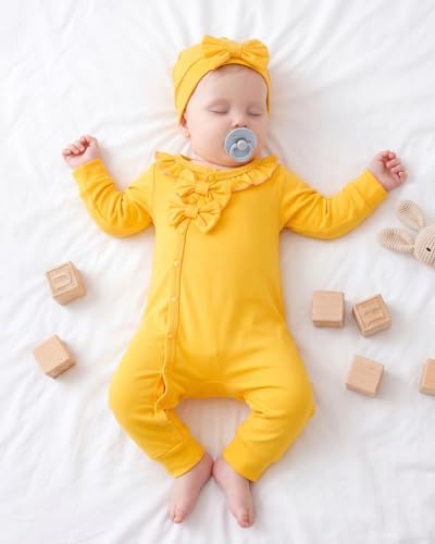 Mikrdoo Newborn Baby Girl Clothes Long Sleeve Romper - Image 2