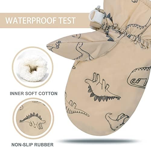 Toddler Mittens Lined Fleece Snow Gloves - Image 2