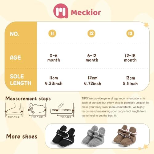 Meckior Newborn Infant Baby Girls Boys Warm Fleece Winter Booties First Walkers - Image 6