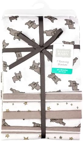 Hudson Baby Unisex Baby Cotton Polyester Flannel Receiving Blankets Bundle - Image 2