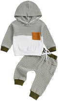 Infant Baby Boy Fall Winter Clothes Outfit Hooded Long Sweatshirt Pant Set by LIOMENGZI