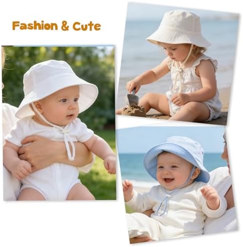 Baby Sun Hat Infant Toddler Summer Cotton Yarn Beach Bucket Hat - Image 7
