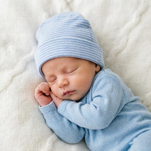DRESHOW BQUBO 4 Pack Newborn Hospital Hat Infant Baby Hat Cap - Image 4