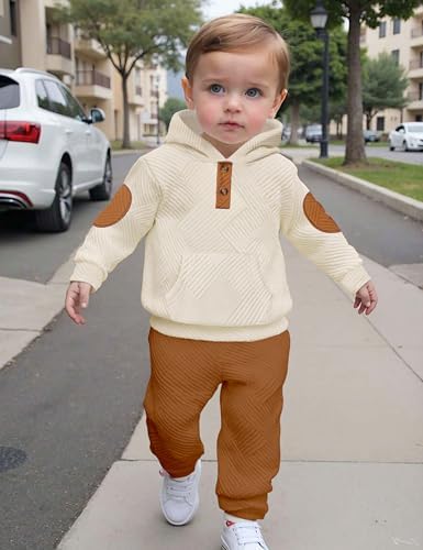 Oranchids Toddler Baby Boy Clothes Long Sleeve Hoodie Sweatshirt Tops and Pants - Image 3