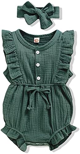Renotemy Baby Girl Clothes Summer Rompers Cute Outfits Preemie-18 Months | by Renotemy