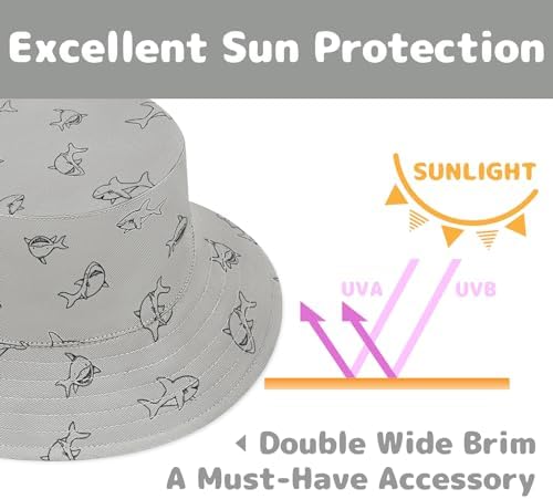 Baby Sun Hat Baby Boy Hats Toddler Hat UPF 50+ Bucket Hat - Image 5