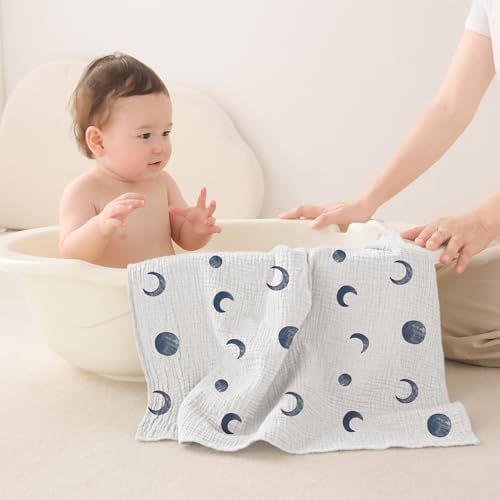 Susurration Muslin Burp Cloths 24x24 Inches Ultra Soft 100% Cotton | 4 Pack - Image 4