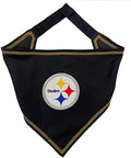 NFL Pittsburgh Steelers TIE Bandana, Large/X-Large. Dog Bandana Scarf Bib by PETSFIRST