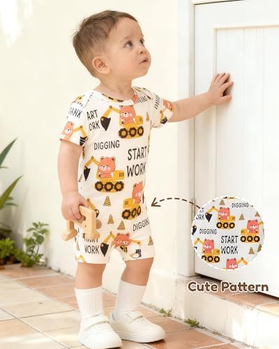 NZRVAWS Newborn Baby Boy Clothes Infant Romper 2-Pack outfit Cute Pattern - Image 3
