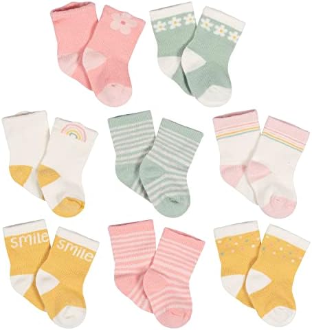 Gerber baby-girls 8-pair Wiggle Proof SockCasual Sock by Gerber