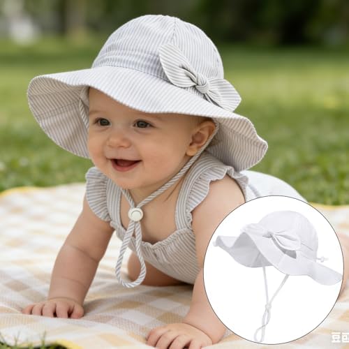 Baby Girl Sun Hat Kids Summer Beach Wide Brim Hats Toddler Bucket Hat - Image 6