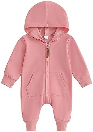 Fall Baby Clothes Newborn Boy Girl Hoodie Romper Long Sleeve Jumpsuit Winter by LedyChampswiinToddlerBaby