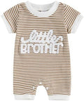 allshope Newborn Baby Boy Summer Outfit Romper Letter Embroidery Short Sleeve by Allshope