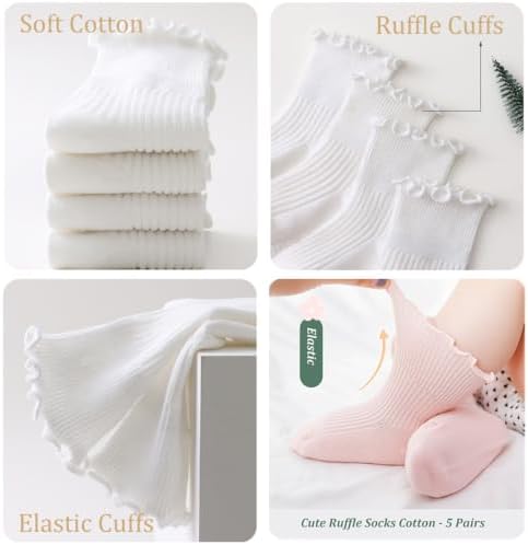 Toddler Girl Ruffle Socks Baby Girls Knee High Socks - Image 3