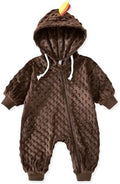 Unutiylo Unisex Baby Boys Girls Long Sleeve Infant Baby Zipper Hooded Jumpsuits by Unutiylo