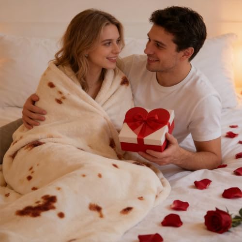 SeaRoomy 90 inches Burrito Tortilla Blanket, Funny Food Large Throw Blanket - Image 2