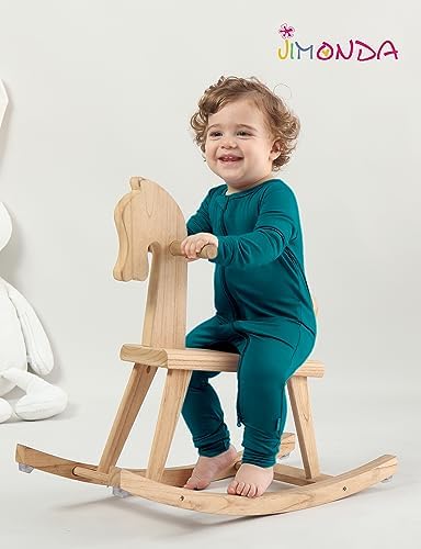 Jimonda Baby Romper Boys Girls Bamboo Pajamas 2-Way Zipper Footless Unisex Long - Image 4