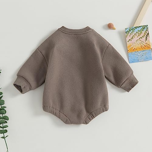 VISGOGO Newborn Infant Baby Boy Oversized Romper Sweater Bodysuits Coming Home - Image 4