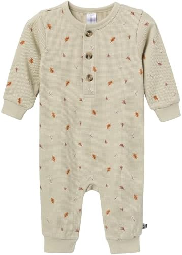 Modern Moments by Gerber Baby Henley Waffle Knit Romper by ModernMomentsbyGerber