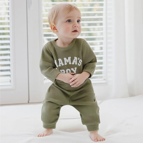 Giraropa Newborn Baby Boy Clothes Rib Knit Romper Jumpsuit Solid Sweater - Image 4
